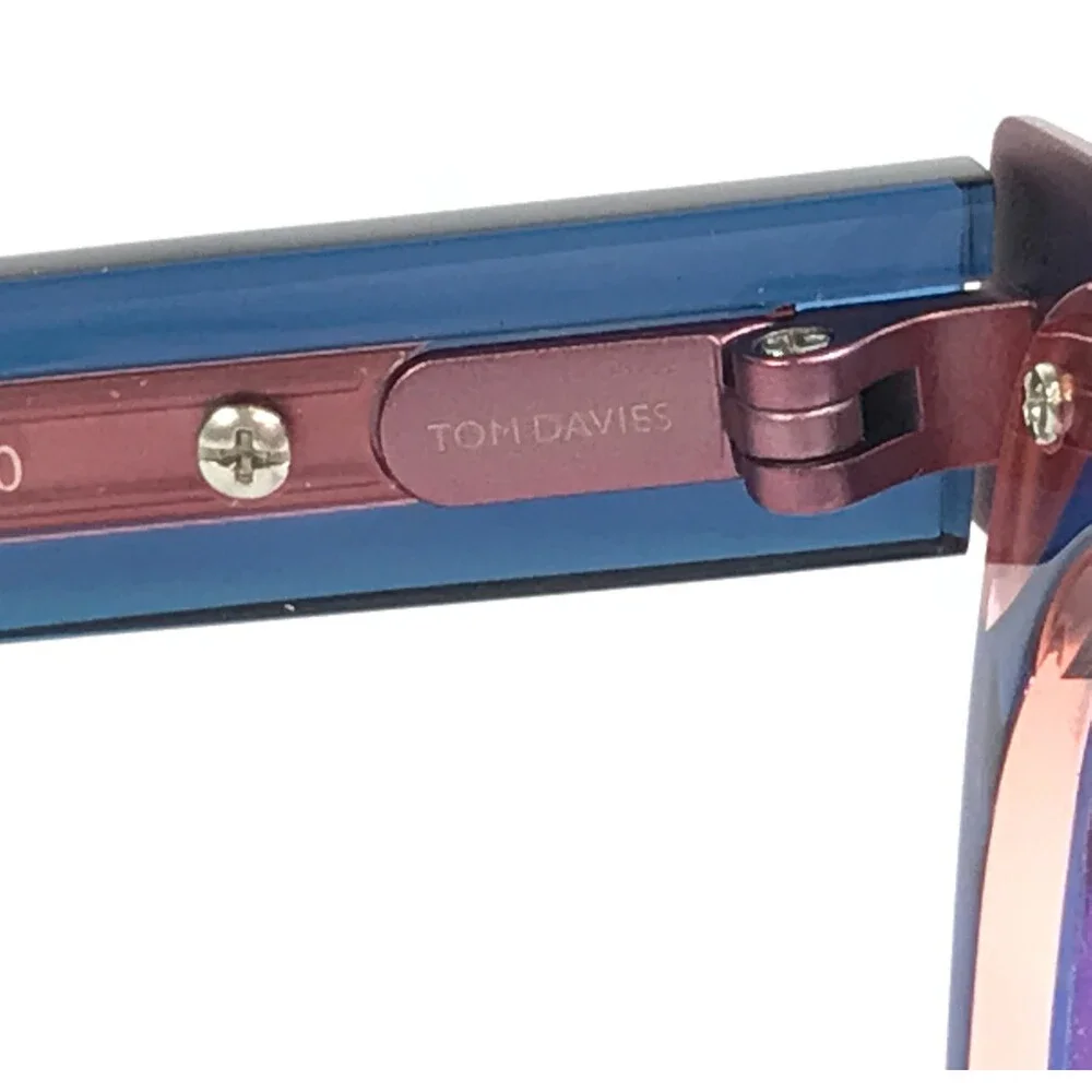 Tom Davies Eyeglasses Frame TD705 Col. 2059 Blue on Pink Cat Eye 51-17-140